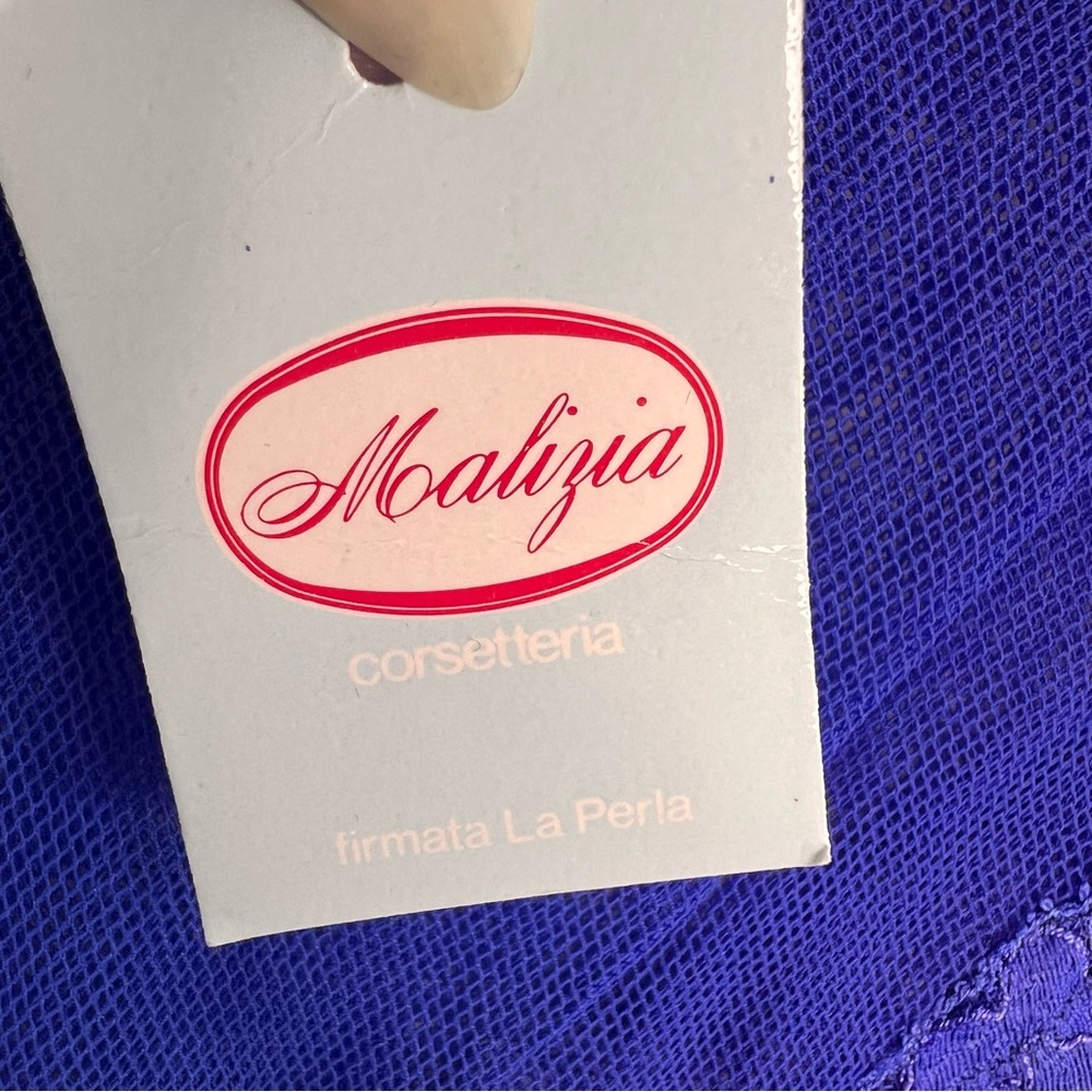 NWT 80s 90s Malizia La Perla Italian lace one piece sheer teddy bodysuit 34 / M - Picture 13 of 16